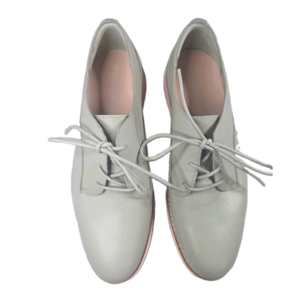 Cole Haan NWOB Original Grand Gray/Pink Leather Oxford 2019 Women's 6.5B W17145 - Picture 5 of 15